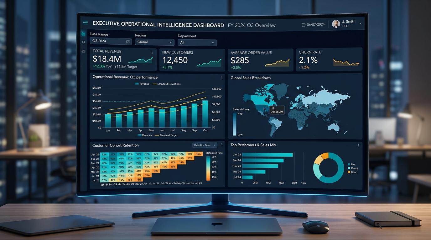 Business Intelligence Dashboard - Business Intelligence case study preview